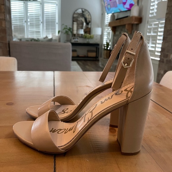 Neutral/Nude Sam Edelman Sandals Heels sz 10 - Picture 6 of 7